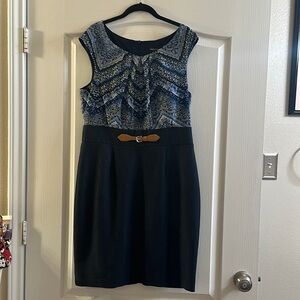 Bluejean like material on bottom Top is lined light weight mat.  paisley/chevron